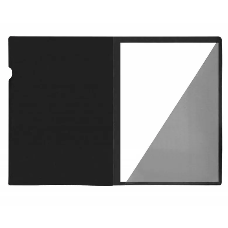 Carpeta dossier uñero Liderpapel DIN A4 polipropileno 180 micras 20 hojas color negro