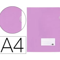 Carpeta dossier uñero Liderpapel DIN A4 polipropileno 180 micras 20 hojas color morado