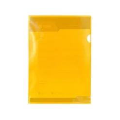 Carpeta dossier uñero plastico q-connect din a4 120 micras amarilla caja de 100 unidades