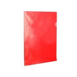 Carpeta dossier uñero plastico q-connect din a4 120 micras roja caja de 100 unidades