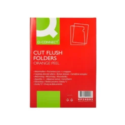 Carpeta dossier uñero plastico q-connect din a4 120 micras transparente caja de 100 unidades