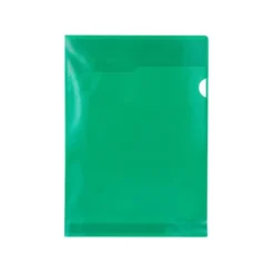 Carpeta dossier uñero plastico q-connect din a4 120 micras verde caja de 100 unidades