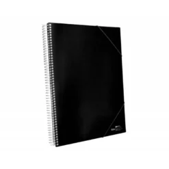 Carpeta escaparate con espiral Liderpapel DIN A5 20 fundas poliporpileno color negro
