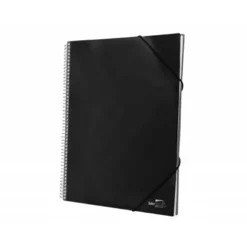 Carpeta escaparate con espiral Liderpapel DIN A5 20 fundas poliporpileno color negro