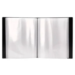 Carpeta escaparate con 40 fundas fijas Beautone negro 40 micras