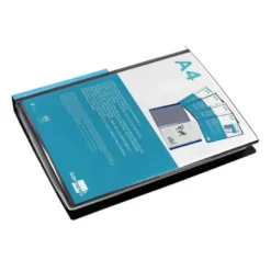 Carpeta escaparate con 40 fundas fijas Beautone negro 40 micras