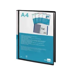 Carpeta escaparate con 40 fundas fijas Beautone negro 40 micras
