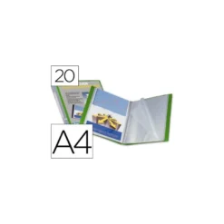 Carpeta escaparate con 20 fundas fijas Beautone verde