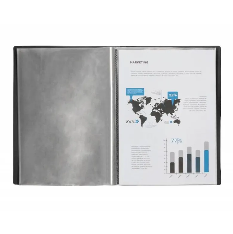 Carpeta escaparate con 30 fundas Beautone negro
