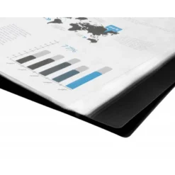 Carpeta escaparate con 40 fundas negro