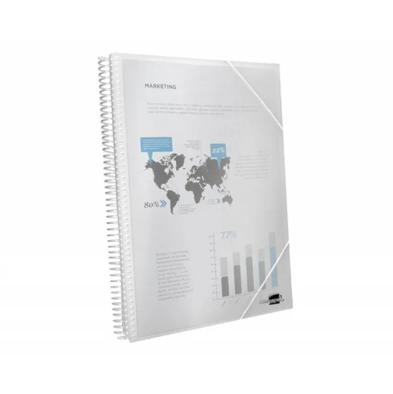 Carpeta escaparate Liderpapel DIN A4 60 fundas polipropileno color transparente