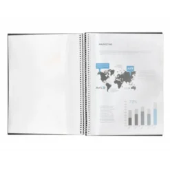 Carpeta escaparate Liderpapel negra Din A4 con 20 fundas