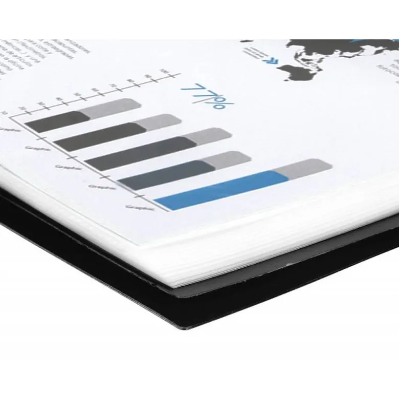 Carpeta escaparate Liderpapel negra Din A4 con 20 fundas