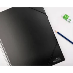 Carpeta escaparate Liderpapel negra Din A4 con 20 fundas