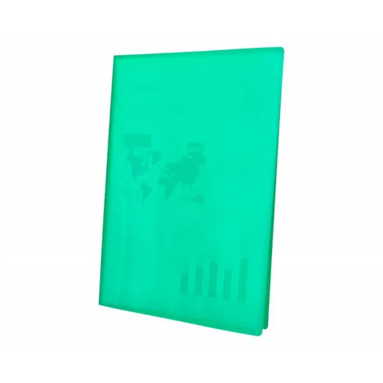 Carpeta escaparate Liderpapel DIN A4 poliporpileno con 30 fundas color verde