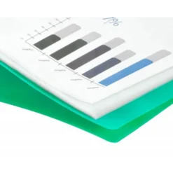 Carpeta escaparate Liderpapel DIN A4 poliporpileno con 30 fundas color verde