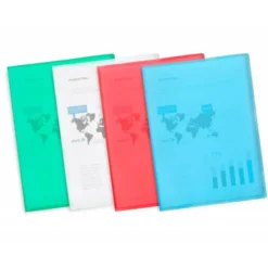 Carpeta escaparate Liderpapel DIN A4 poliporpileno con 30 fundas color verde