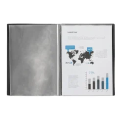 Carpeta escaparate Liderpapel folio con 30 fundas fijas