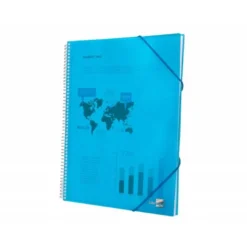 Carpeta escaparate Liderpapel espiral color azul DIN-A5