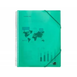 Carpeta escaparate Liderpapel espiral color verde DIN-A5
