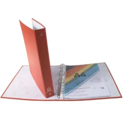 Carpeta Exacompta 4 anillas 30 mm redondas A4 carton forrado de colores surtidos