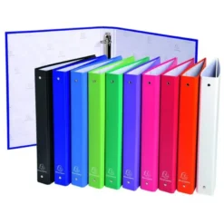 Carpeta Exacompta 4 anillas 30 mm redondas A4 carton forrado de colores surtidos