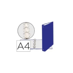 Carpeta Exacompta carton azul oscuro 4 anillas