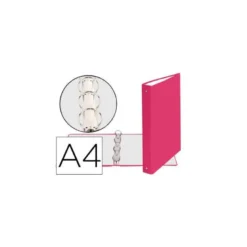 Carpeta Exacompta carton fucsia 4 anillas
