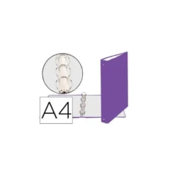 Carpeta Exacompta carton morada 4 anillas