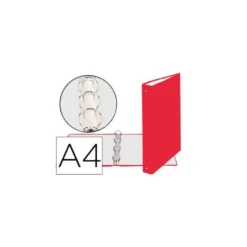 Carpeta Exacompta carton rojo 4 anillas