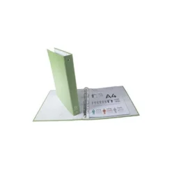 Carpeta Exacompta carton verde anis 4 anillas