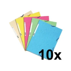 Carpeta goma Exacompta din A4 3 solapas cartulina colores pasteles surtidos