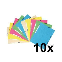 Carpeta goma Exacompta din A4 3 solapas cartulina colores pasteles surtidos