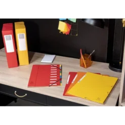 Carpeta goma Exacompta din A4 3 solapas cartulina colores pasteles surtidos