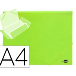Carpeta gomas con solapa Liderpapel DIN A4 polipropileno 400 micras 100 hojas color amarillo