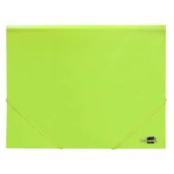 Carpeta gomas con solapa Liderpapel DIN A4 polipropileno 400 micras 100 hojas color amarillo