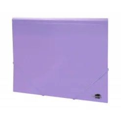 Carpeta gomas con solapa Liderpapel DIN A4 polipropileno 400 micras 100 hojas color violeta