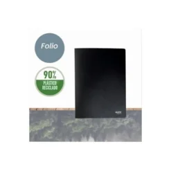 CARPETA LEITZ RECYCLE ESCAPARATE DIN A4 20 FUNDAS POLIPROPILENO NEGRO