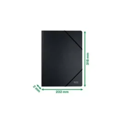 CARPETA LEITZ RECYCLE GOMAS DIN A4 CARTON RECICLABE 100% NEGRO