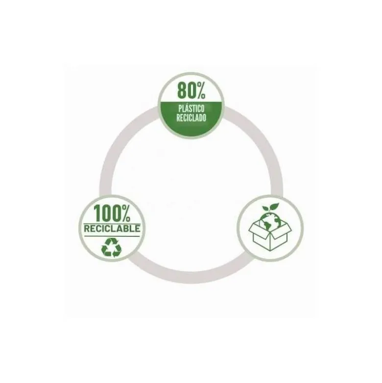 CARPETA LEITZ RECYCLE GOMAS TRES SOLAPAS DIN A4 POLIPROPILENO NEGRO