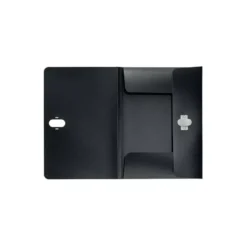 CARPETA LEITZ RECYCLE GOMAS TRES SOLAPAS DIN A4 POLIPROPILENO NEGRO