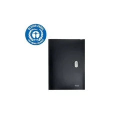CARPETA LEITZ RECYCLE GOMAS TRES SOLAPAS DIN A4 POLIPROPILENO NEGRO