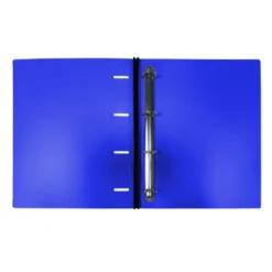 CARPETA LIDERPAPEL 4 ANILLAS REDONDAS 25 MM POLIPROPILENO DIN A4 ULTRA COMPACTA CON LOMO EXTENSIBLE 4 CM AZUL
