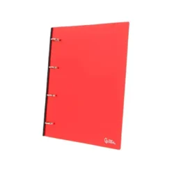 CARPETA LIDERPAPEL 4 ANILLAS REDONDAS 25 MM POLIPROPILENO DIN A4 ULTRA COMPACTA CON LOMO EXTENSIBLE 4 CM ROJO