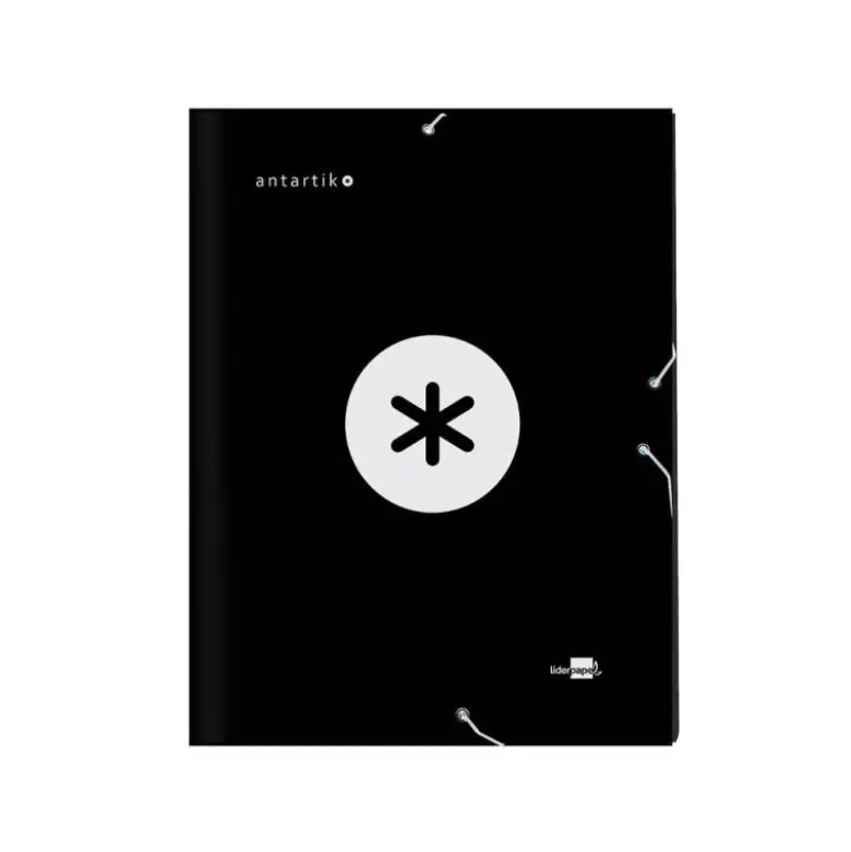 Carpeta Liderpapel Antartik Clasificadora Folio 12 departamentos Cartón forrado color Negro
