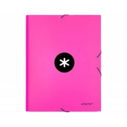 Carpeta Liderpapel Antartik Din A4 con Solapas Cartón forrado color Rosa