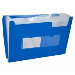 Carpeta liderpapel clasificador fuelle 32112 polipropileno Din A4 azul transparente 13 departamentos