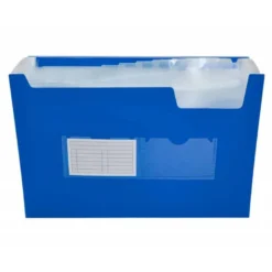 Carpeta liderpapel clasificador fuelle 32112 polipropileno Din A4 azul transparente 13 departamentos