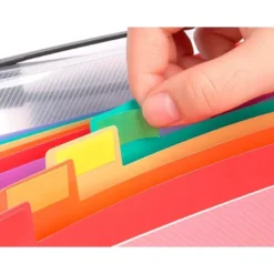 Carpeta liderpapel clasificador fuelle 45144 polipropileno Din A4 transparente con asa spectrafile 26 departamentos