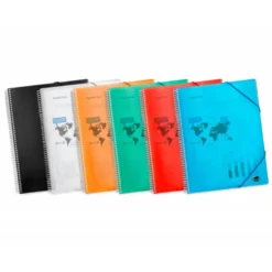 Carpeta Liderpapel con 60 fundas espiral escaparate roja